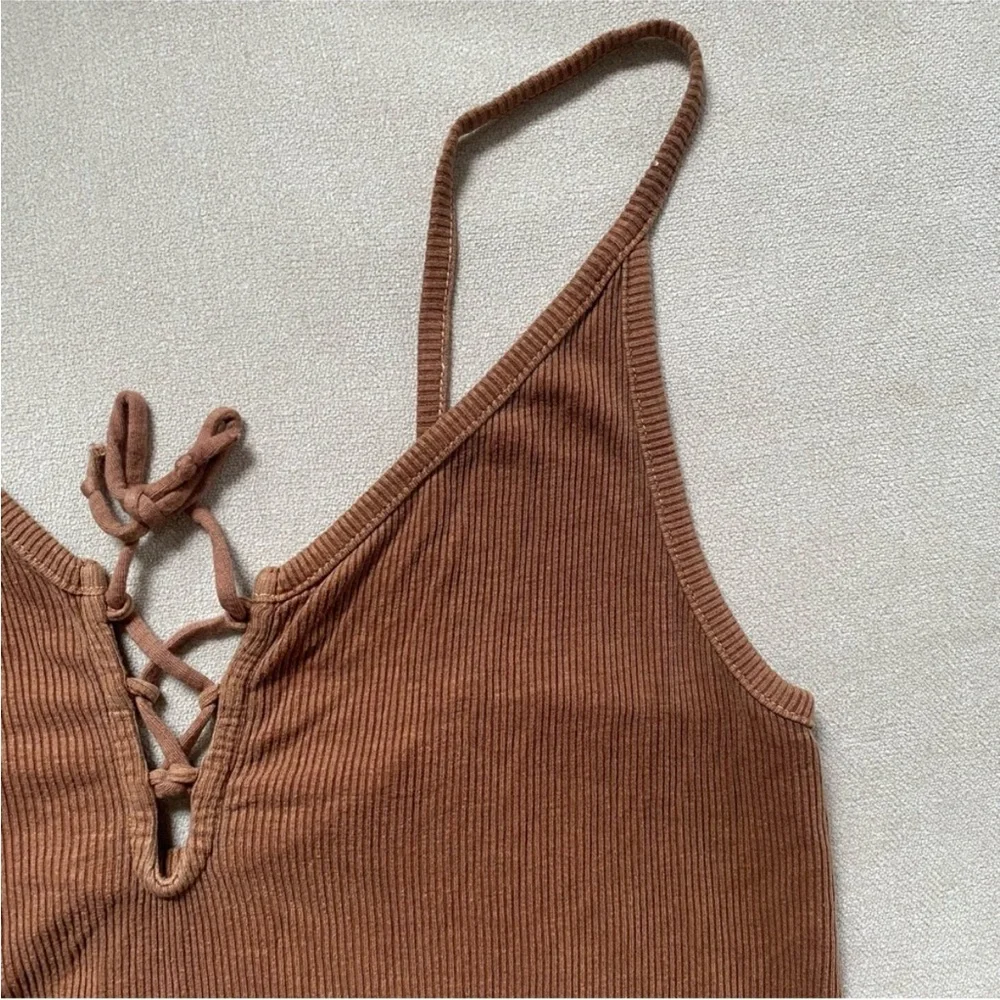 Soft and Sexy American Eagle | Size XL | Ribbed Women’s Top Rust - Picture 2 of 5